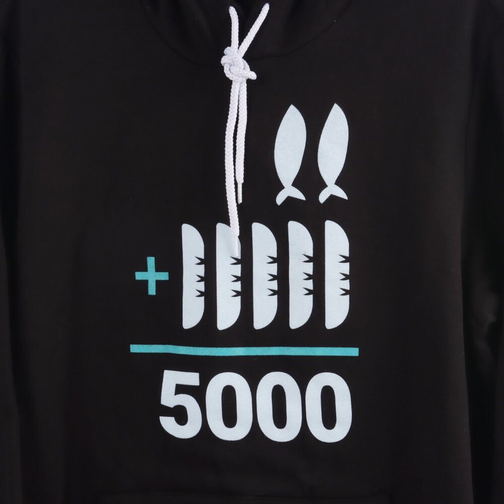 The Chosen 2+5=5000 Black Hoodie, Adult Medium, NEW! - Picture 5 of 8